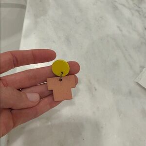 Chic Mustard and Terracotta Earrings